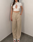 PANTALONE IN LINO