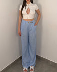 PANTALONE IN LINO