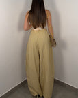 PANTALONE QUADRI GIALLO