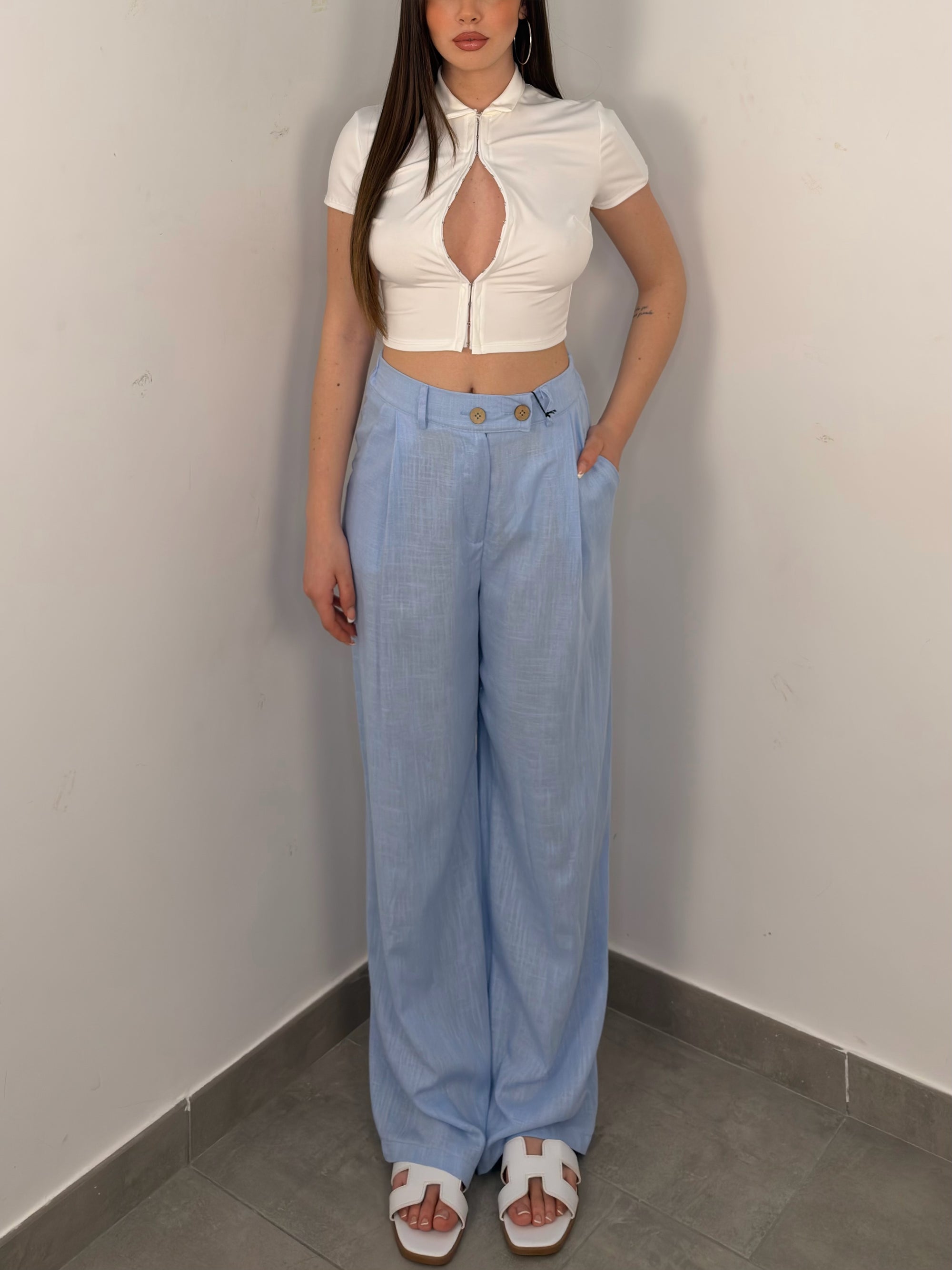 PANTALONE IN LINO