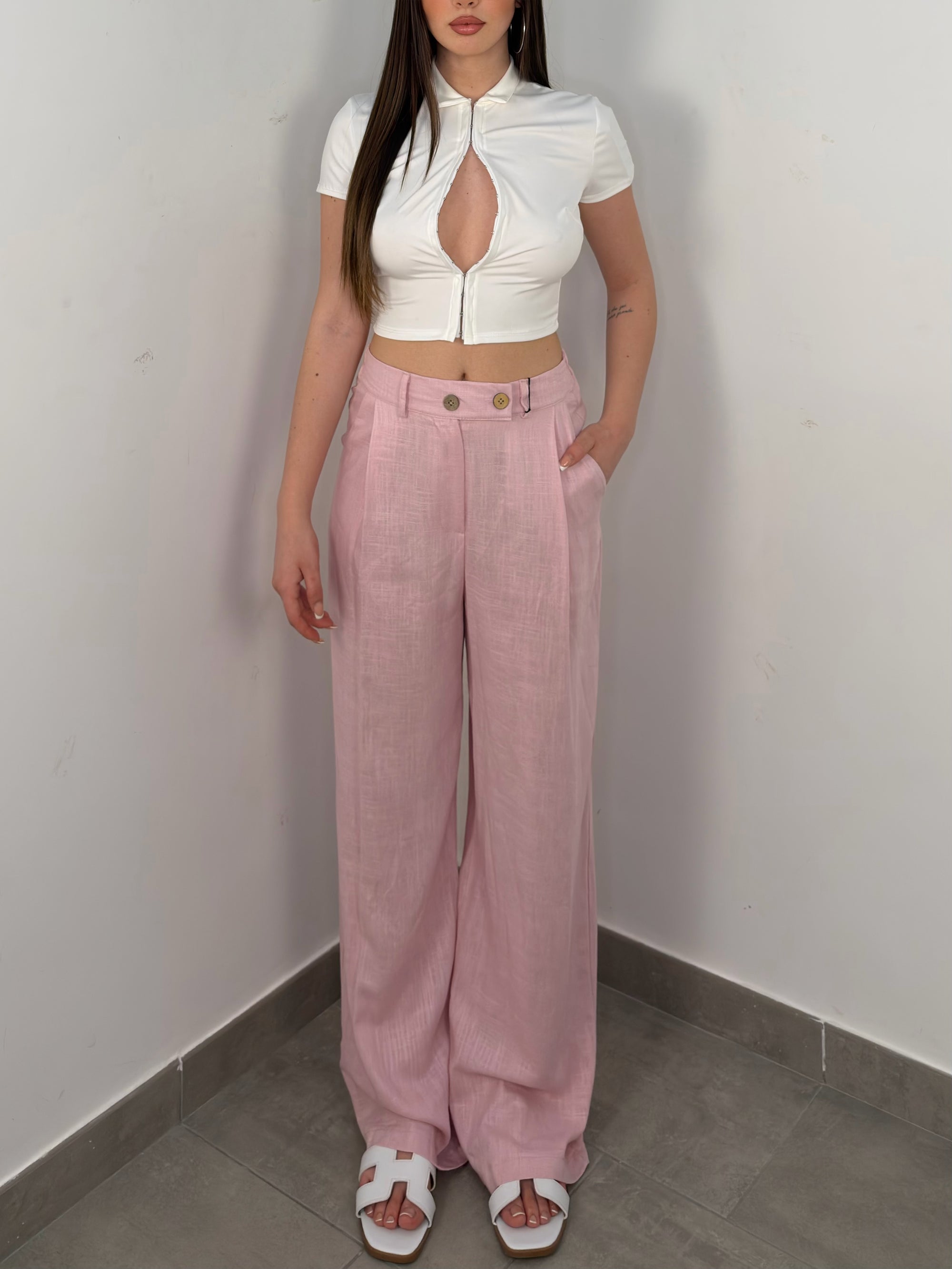 PANTALONE IN LINO