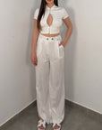 PANTALONE IN LINO
