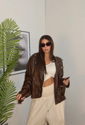 GIACCA ECOPELLE BIKER